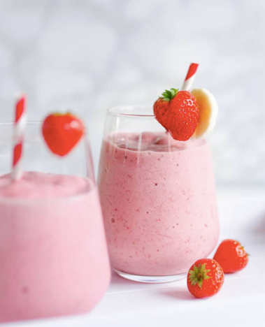 strawberry post workout shake
